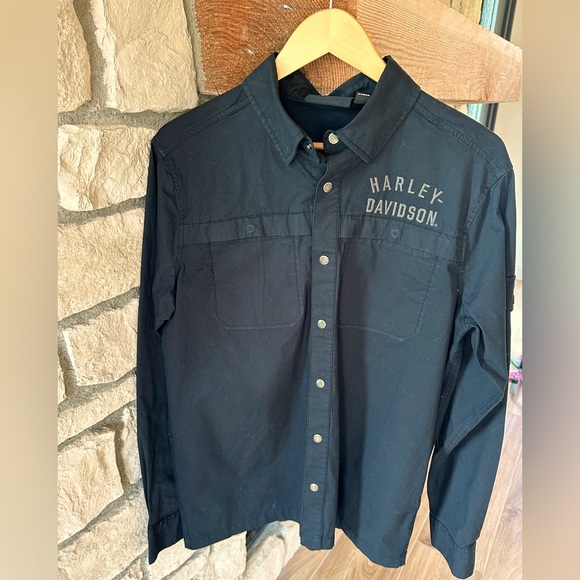 Harley-Davidson Men's Black Men's Road Warrior Shirt Size Small - Picture 2 of 3